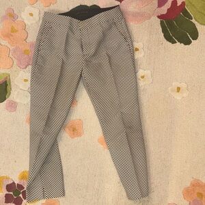 Zara Woman Monochrome Checkered cropped suit Pants